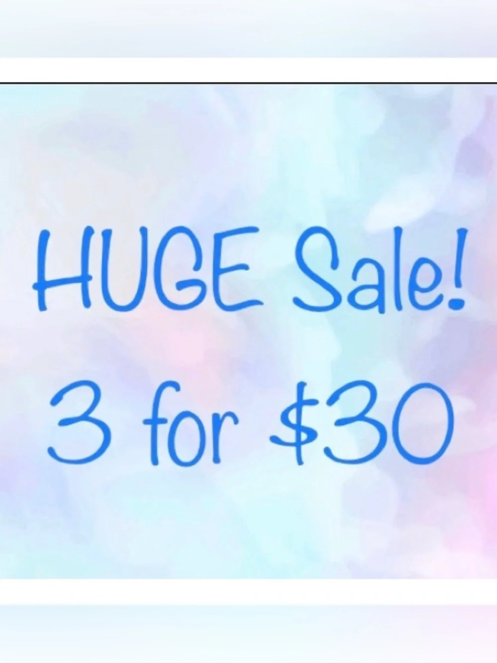 Blue Handwritten Sale Sign -